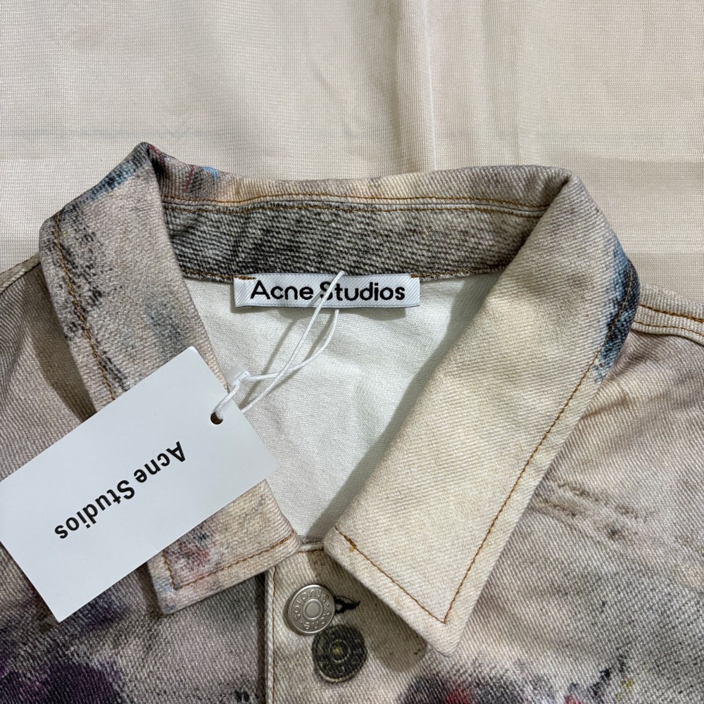 Acne Studios Splatter Print Denim Jacket - Picture 2 of 8